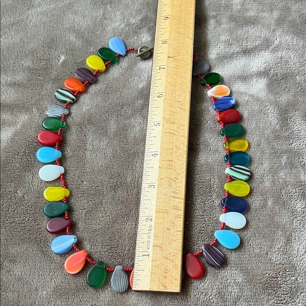 Vintage Mali Glass Necklace, Wedding Bead, Bohemian (Czech) - Picture 7 of 8